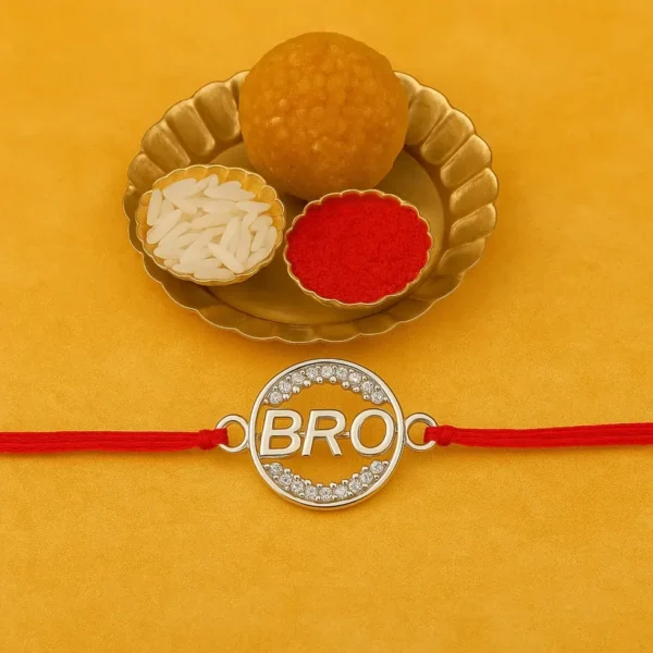 Pure silver rakhi